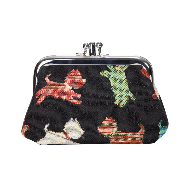 Playful Puppy Coin Clasp Frame Purse Wallet Signare USA