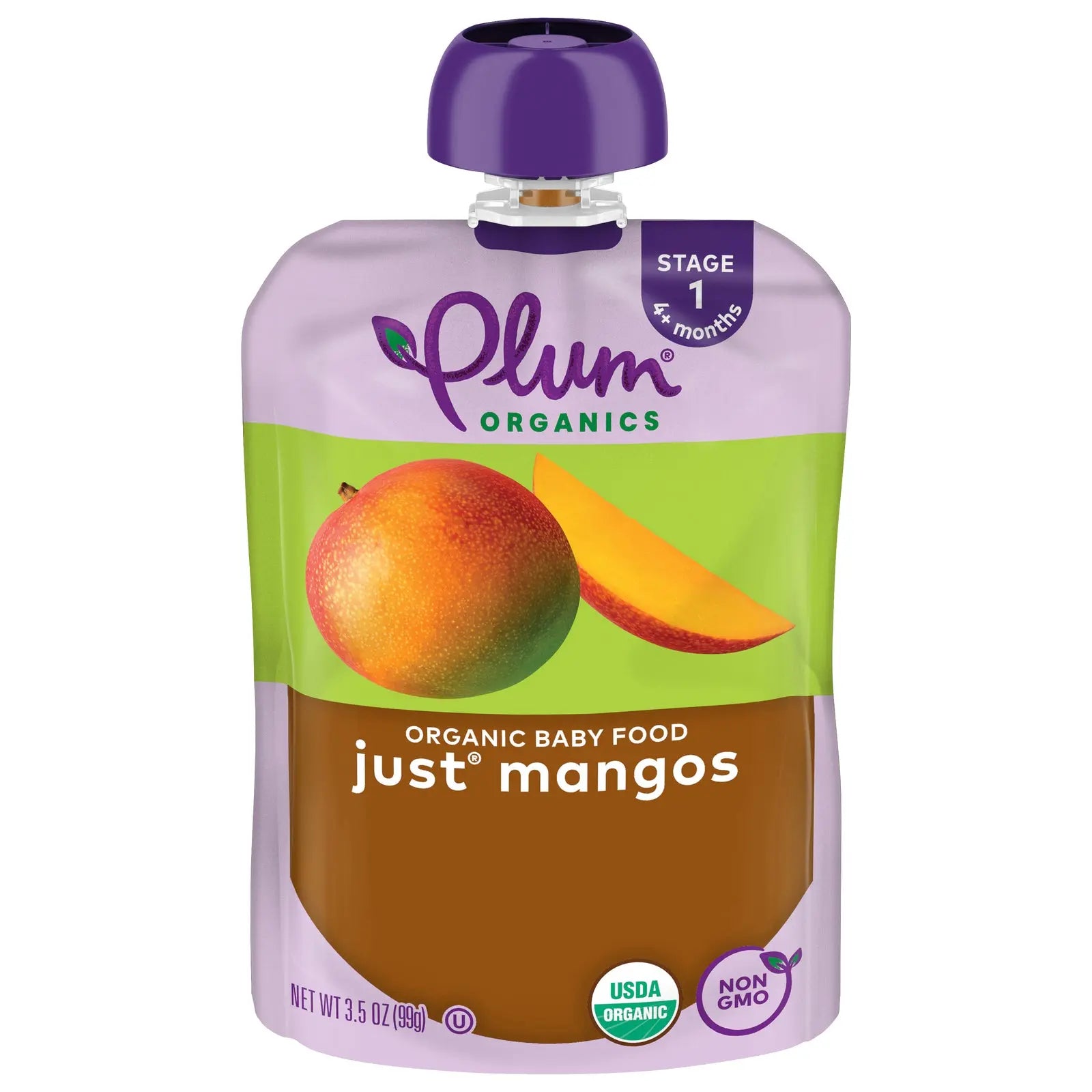 Plum Organics - Baby Fd Og2 Just Mangos - Cs Of 12-3.5 Oz Plum Organics