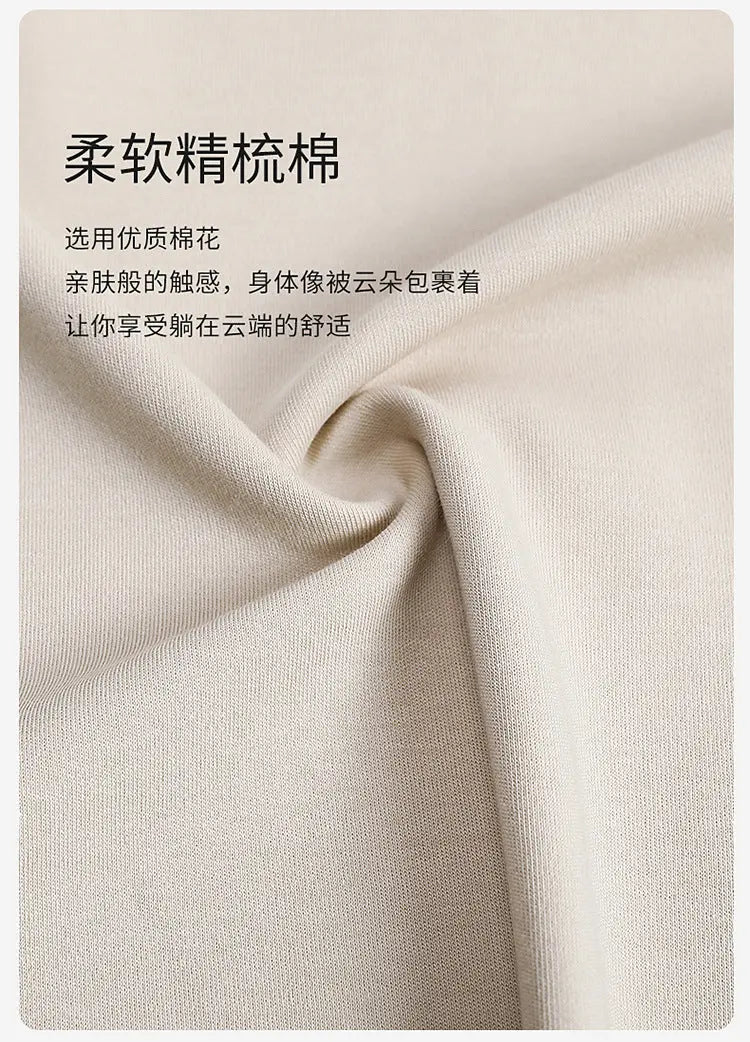 Plus Size 5XL 100% Cotton Men's Long-Sleeved Pajamas Spring & Fall Long-Sleeved 105kg Can Be Worn Outside Home Clothes Set GreatEagleInc