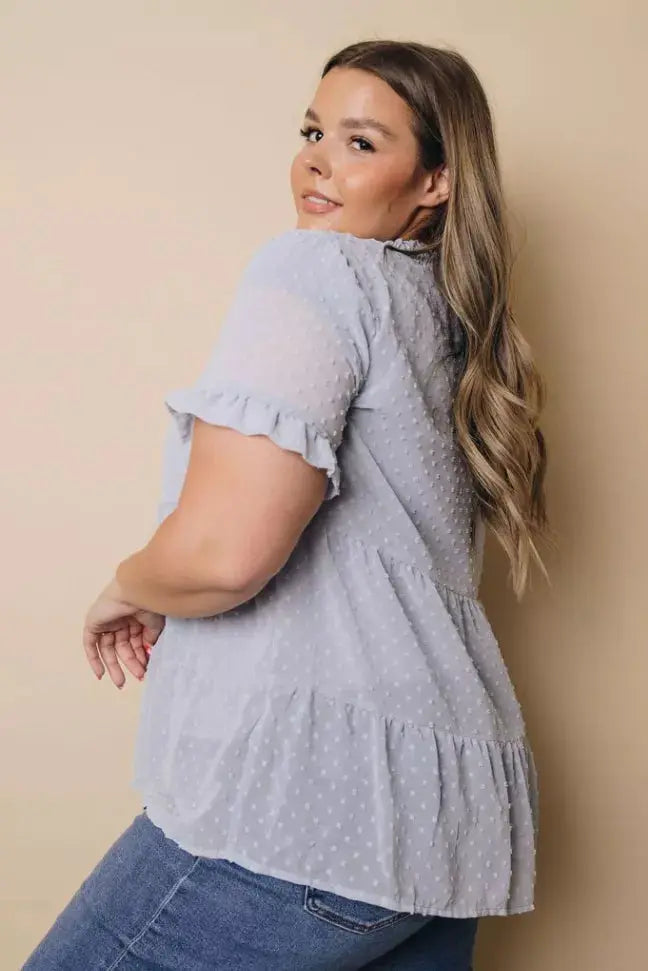 Plus Size - Howlett Swiss Dot Top Stay Warm in Style