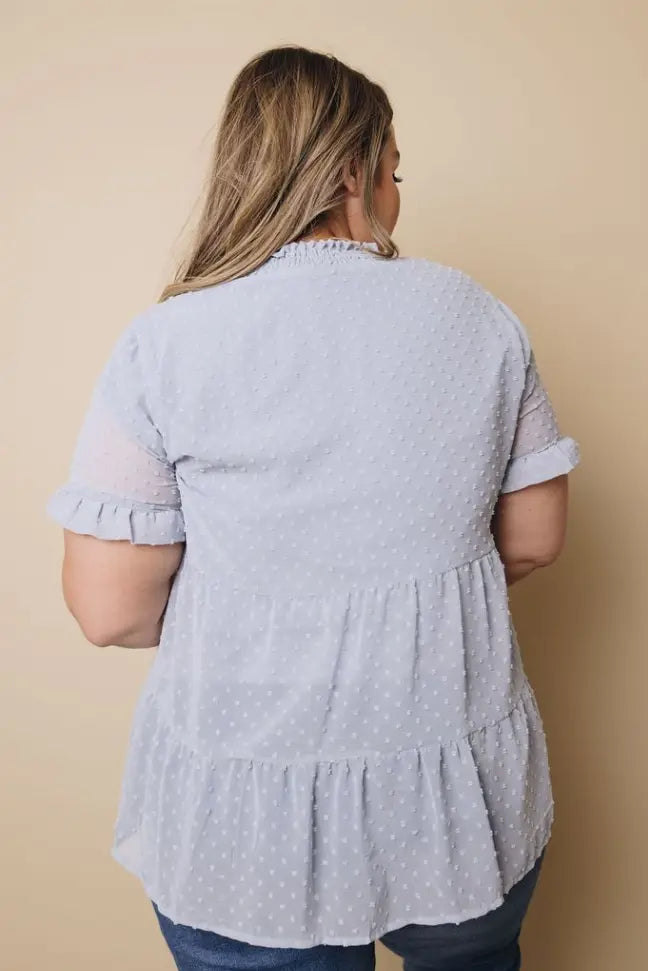 Plus Size - Howlett Swiss Dot Top Stay Warm in Style