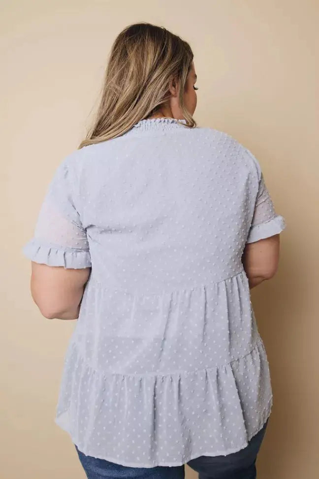 Plus Size - Howlett Swiss Dot Top Stay Warm in Style
