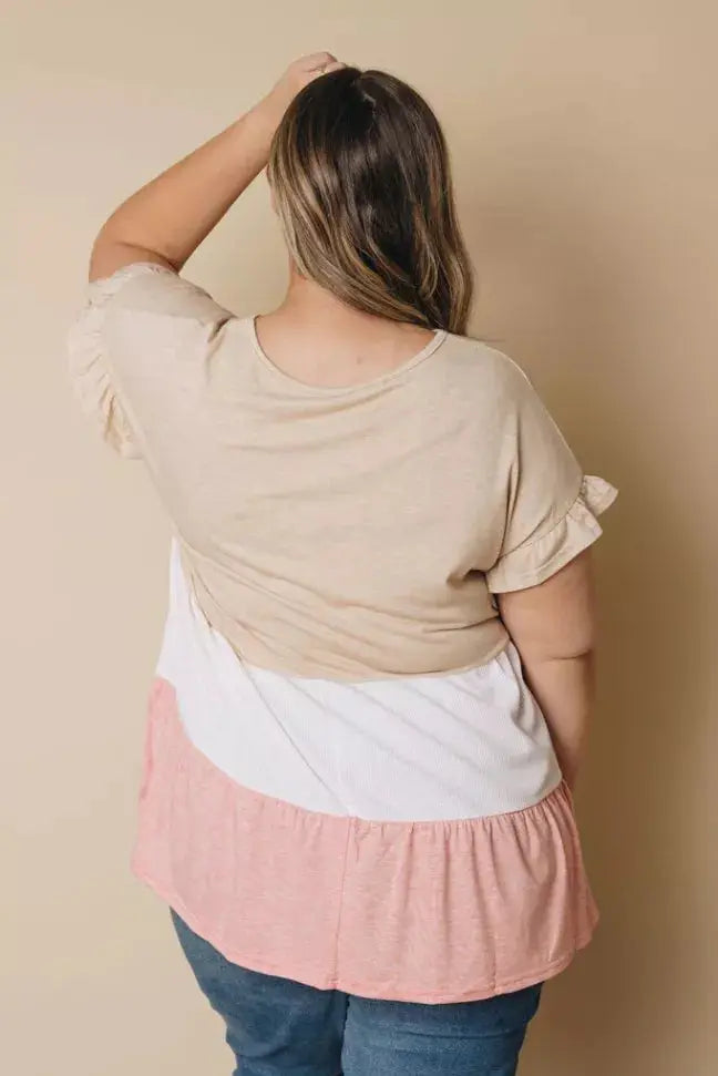 Plus Size - Teresa Ruffled Babydoll Top Stay Warm in Style