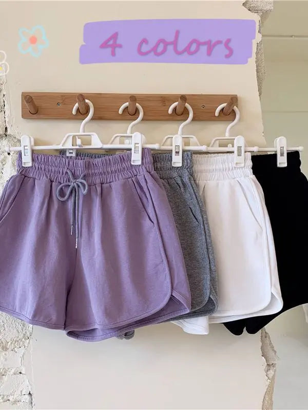 Plus-Size Women's Summer New Korean-Style High-Waisted Loose Slimming Home Wide-Leg Casual Shorts for Outdoor Wear GreatEagleInc