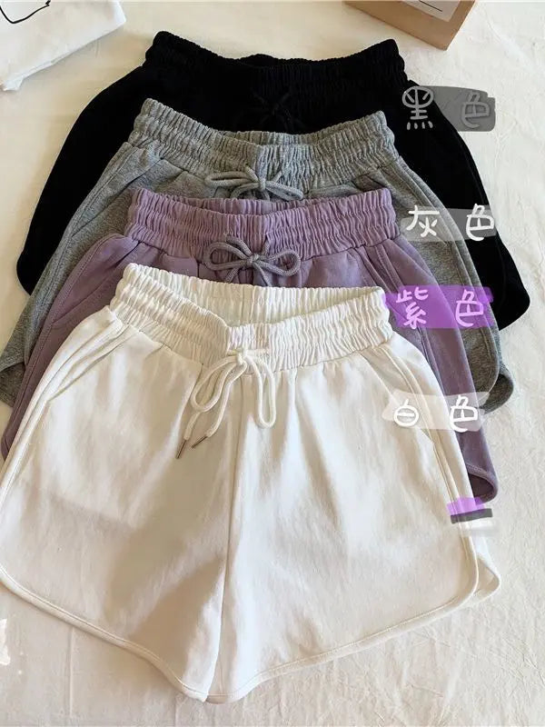 Plus-Size Women's Summer New Korean-Style High-Waisted Loose Slimming Home Wide-Leg Casual Shorts for Outdoor Wear GreatEagleInc