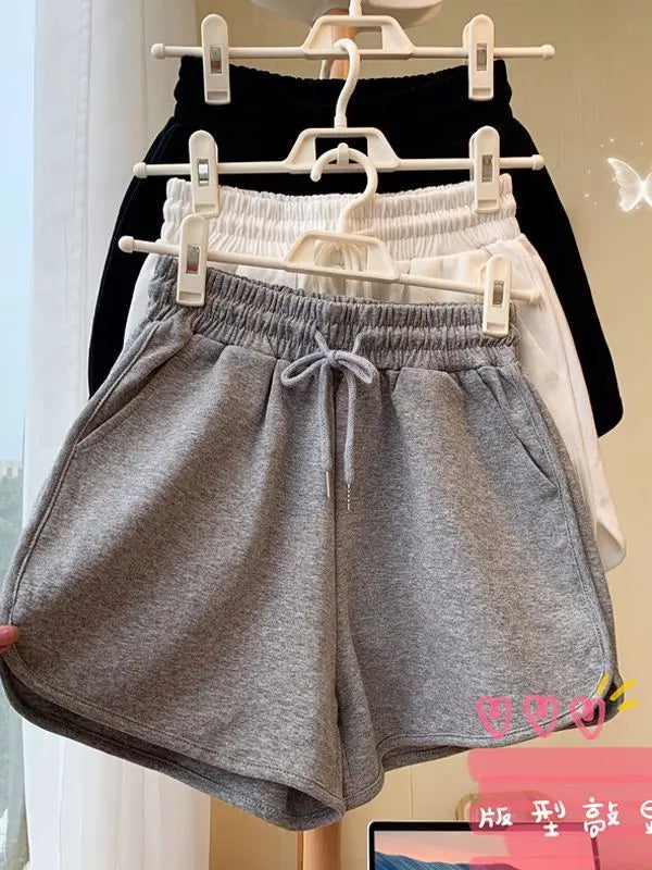Plus-Size Women's Summer New Korean-Style High-Waisted Loose Slimming Home Wide-Leg Casual Shorts for Outdoor Wear GreatEagleInc