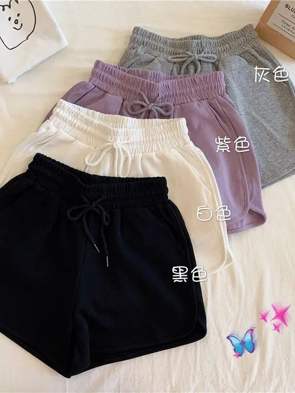 Plus-Size Women's Summer New Korean-Style High-Waisted Loose Slimming Home Wide-Leg Casual Shorts for Outdoor Wear GreatEagleInc