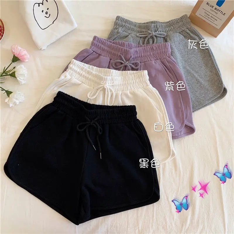 Plus-Size Women's Summer New Korean-Style High-Waisted Loose Slimming Home Wide-Leg Casual Shorts for Outdoor Wear GreatEagleInc