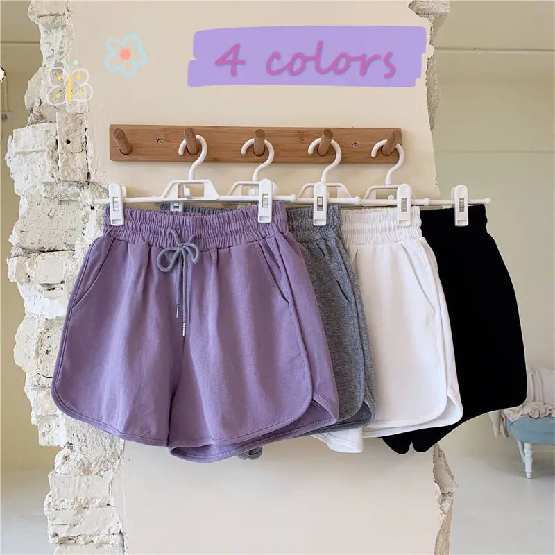 Plus-Size Women's Summer New Korean-Style High-Waisted Loose Slimming Home Wide-Leg Casual Shorts for Outdoor Wear GreatEagleInc