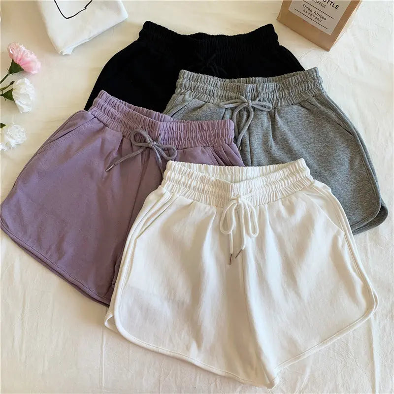 Plus-Size Women's Summer New Korean-Style High-Waisted Loose Slimming Home Wide-Leg Casual Shorts for Outdoor Wear GreatEagleInc