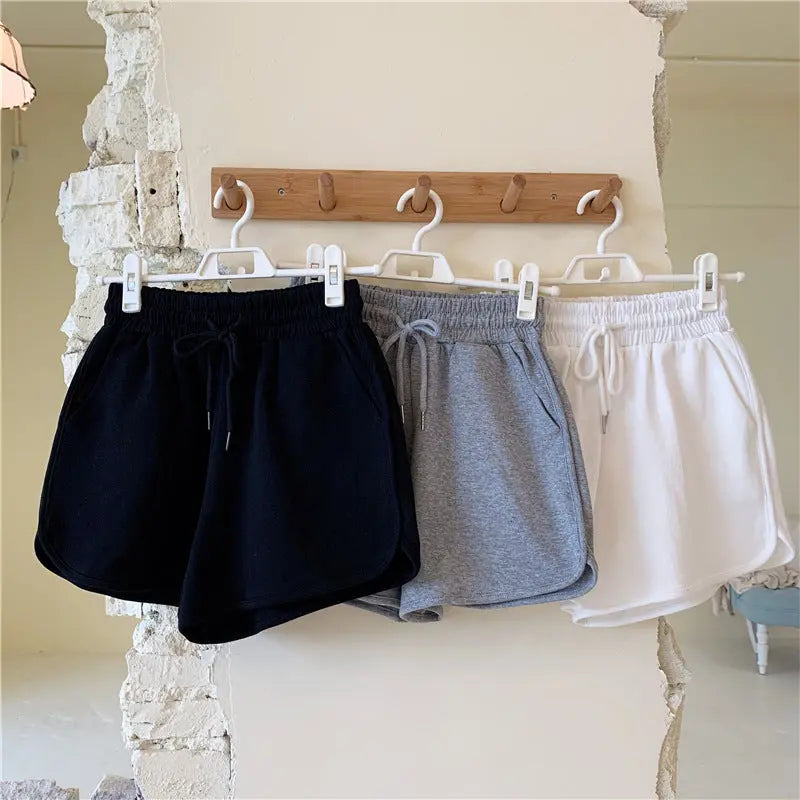 Plus-Size Women's Summer New Korean-Style High-Waisted Loose Slimming Home Wide-Leg Casual Shorts for Outdoor Wear GreatEagleInc