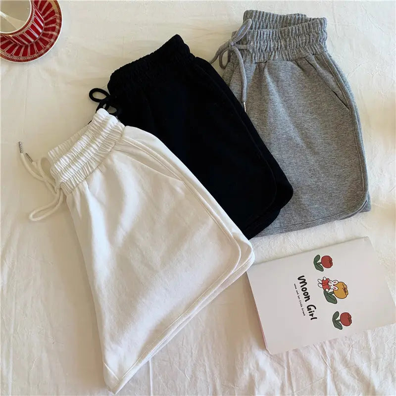 Plus-Size Women's Summer New Korean-Style High-Waisted Loose Slimming Home Wide-Leg Casual Shorts for Outdoor Wear GreatEagleInc