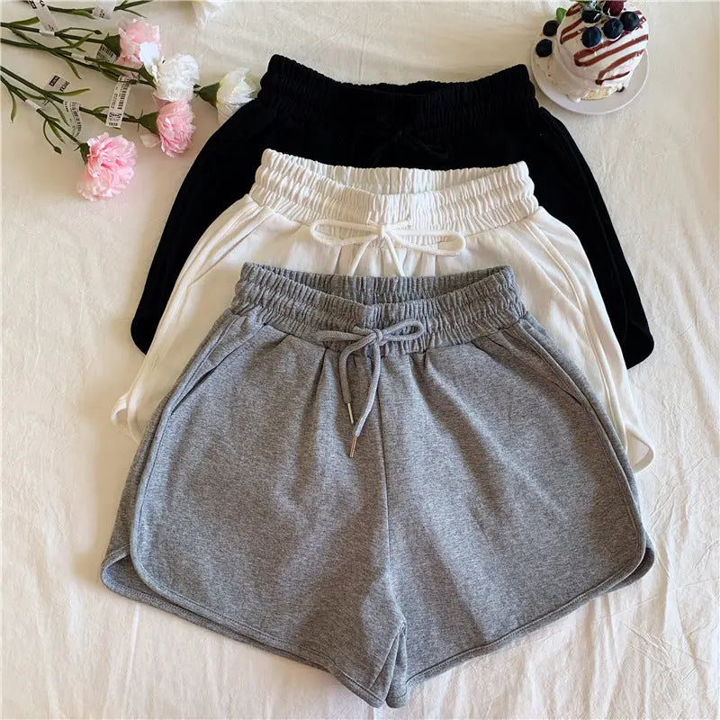Plus-Size Women's Summer New Korean-Style High-Waisted Loose Slimming Home Wide-Leg Casual Shorts for Outdoor Wear GreatEagleInc
