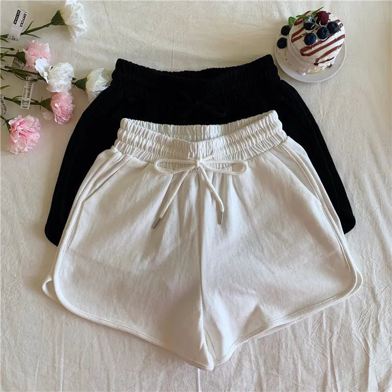 Plus-Size Women's Summer New Korean-Style High-Waisted Loose Slimming Home Wide-Leg Casual Shorts for Outdoor Wear GreatEagleInc