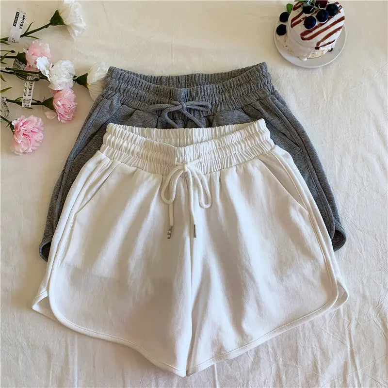 Plus-Size Women's Summer New Korean-Style High-Waisted Loose Slimming Home Wide-Leg Casual Shorts for Outdoor Wear GreatEagleInc