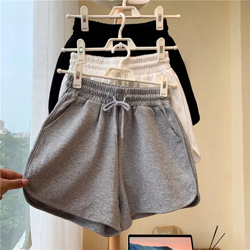 Plus-Size Women's Summer New Korean-Style High-Waisted Loose Slimming Home Wide-Leg Casual Shorts for Outdoor Wear GreatEagleInc