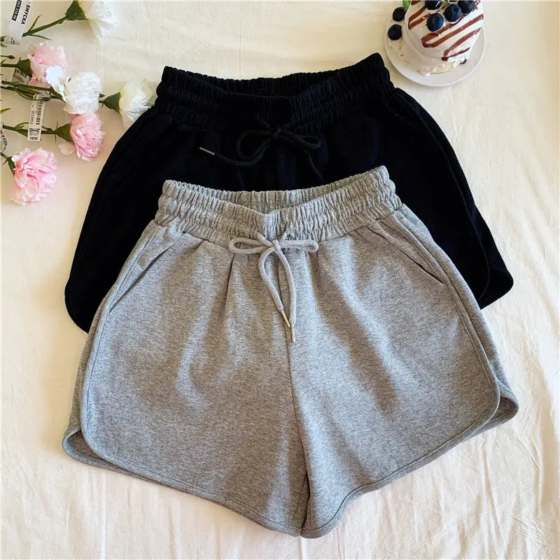 Plus-Size Women's Summer New Korean-Style High-Waisted Loose Slimming Home Wide-Leg Casual Shorts for Outdoor Wear GreatEagleInc