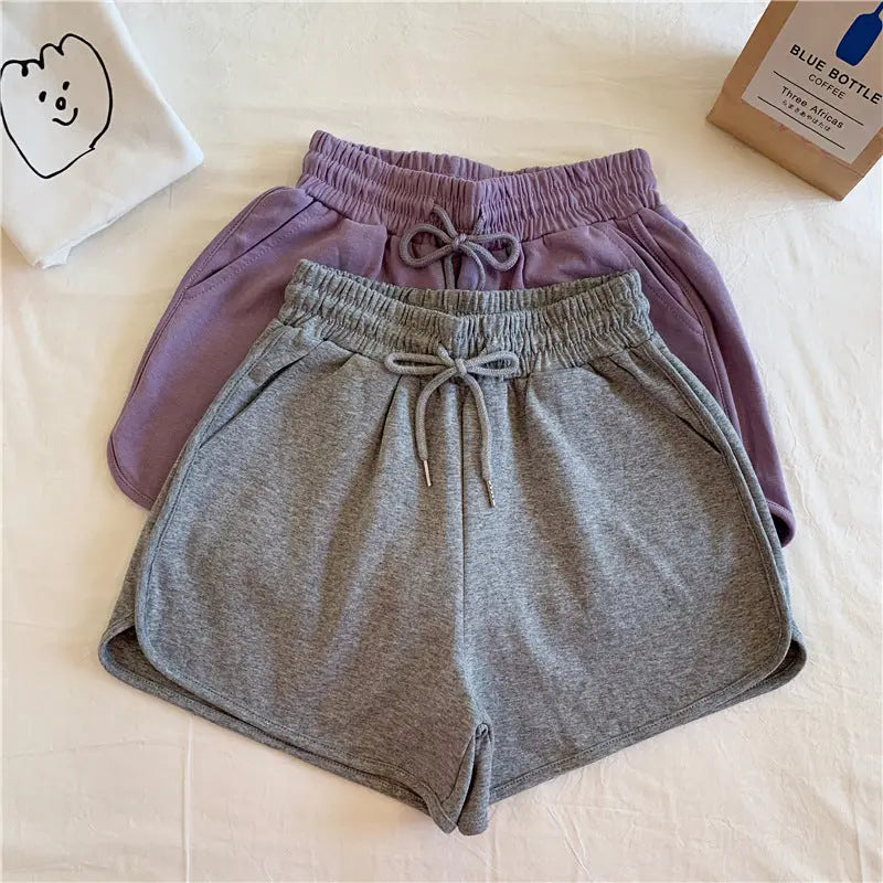 Plus-Size Women's Summer New Korean-Style High-Waisted Loose Slimming Home Wide-Leg Casual Shorts for Outdoor Wear GreatEagleInc