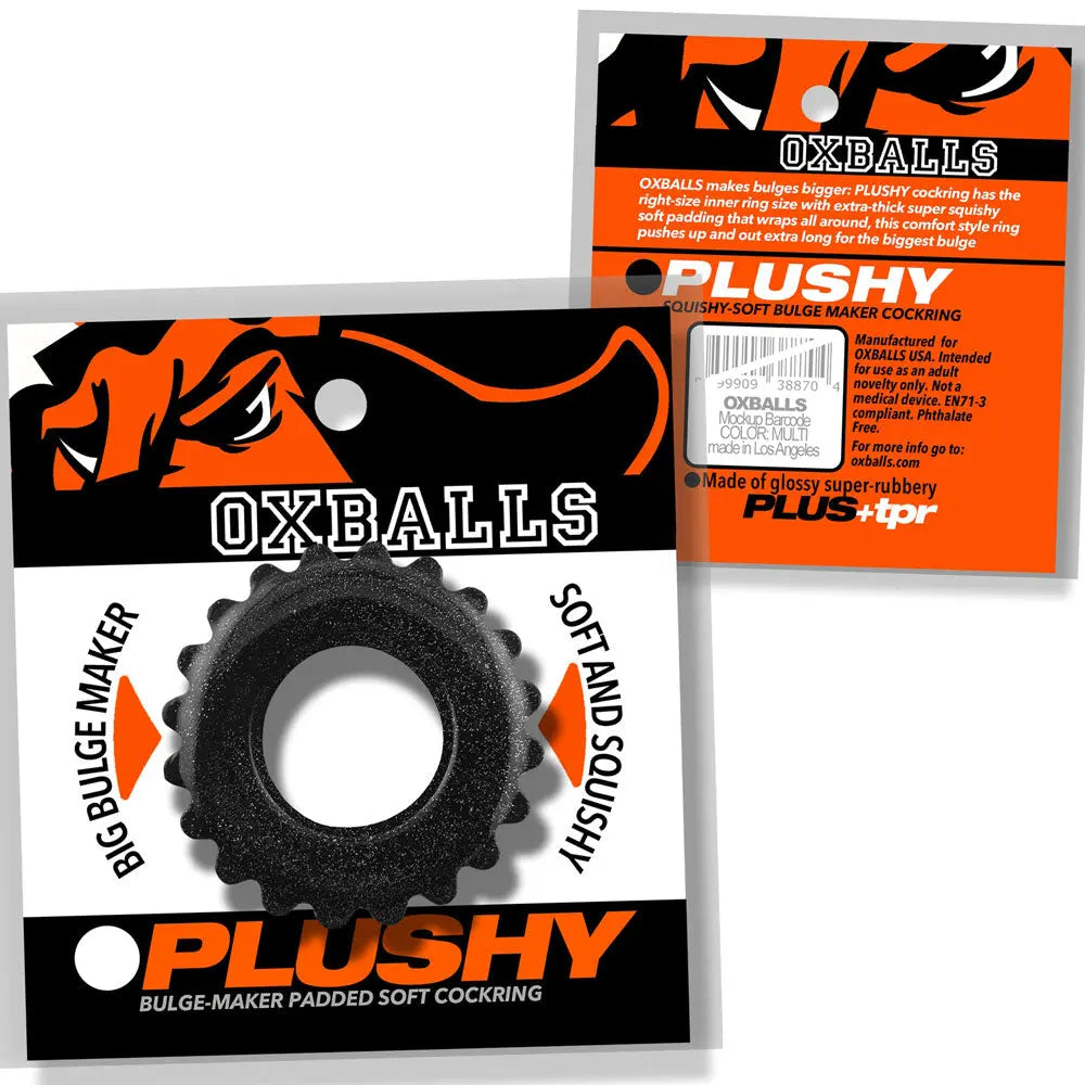 Plushy Single Ring - Black Mica Oxballs