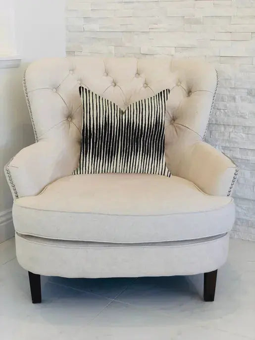 Plutus Black Crystal Luxury Throw Pillow in Black and Beige Tones Plutus Brands