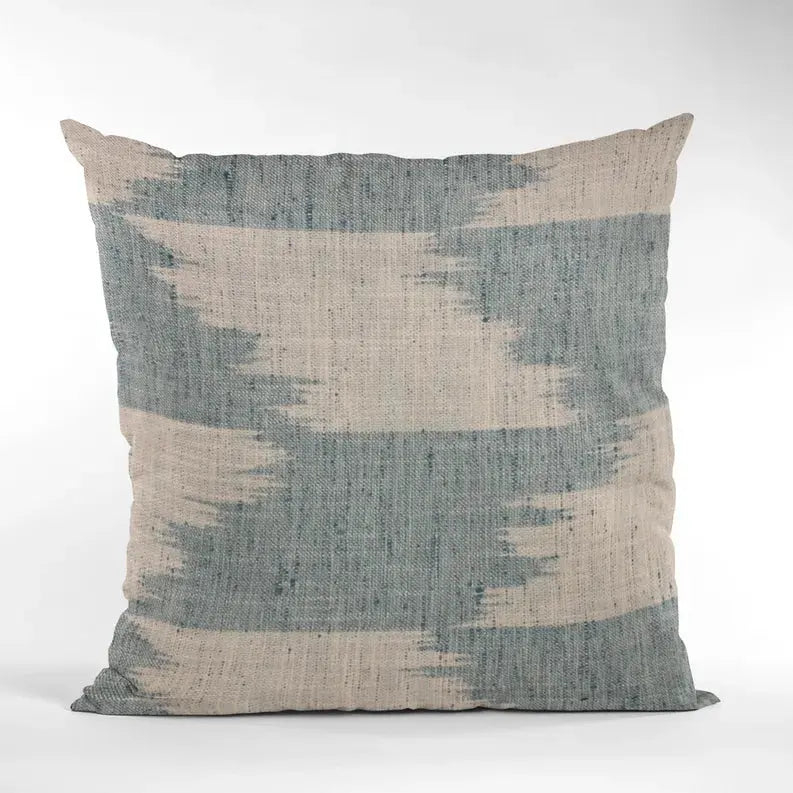 Plutus Blue Faded Abstract Luxury Throw Pillow Plutus Brands