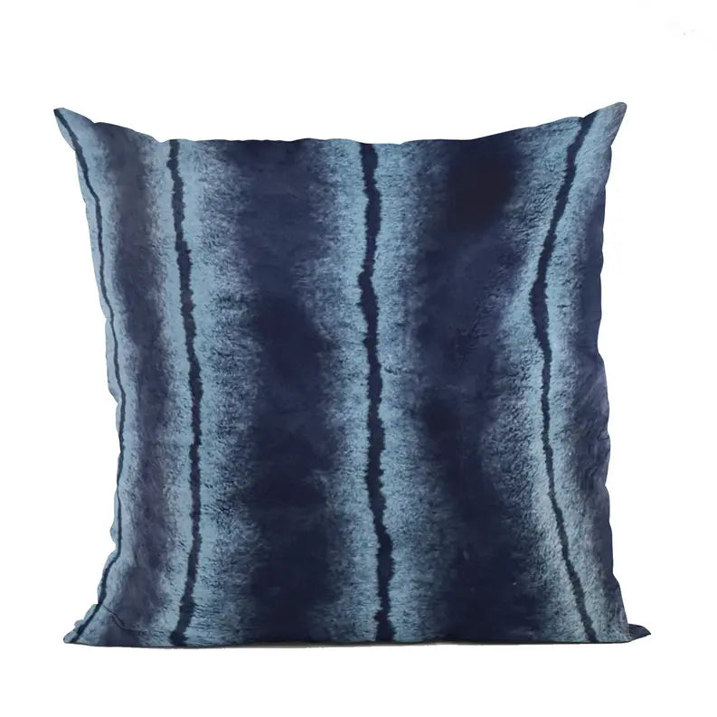 Plutus Blue Fluffy Fields Animal Faux Fur Luxury Throw Pillow Plutus Brands