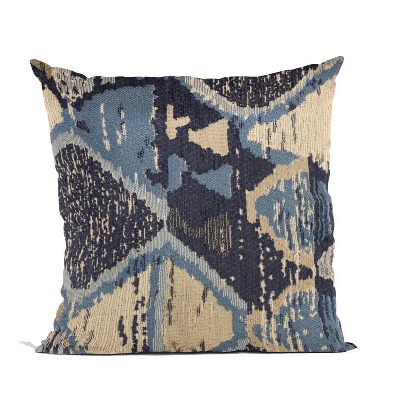 Plutus Blue Hidden Seas Abstract Luxury Throw Pillow Plutus Brands