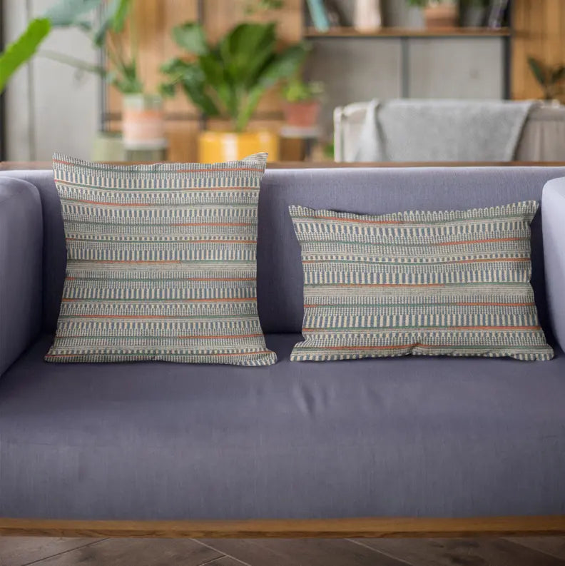 Plutus Blue Lane Stripe Luxury Throw Pillow Plutus Brands