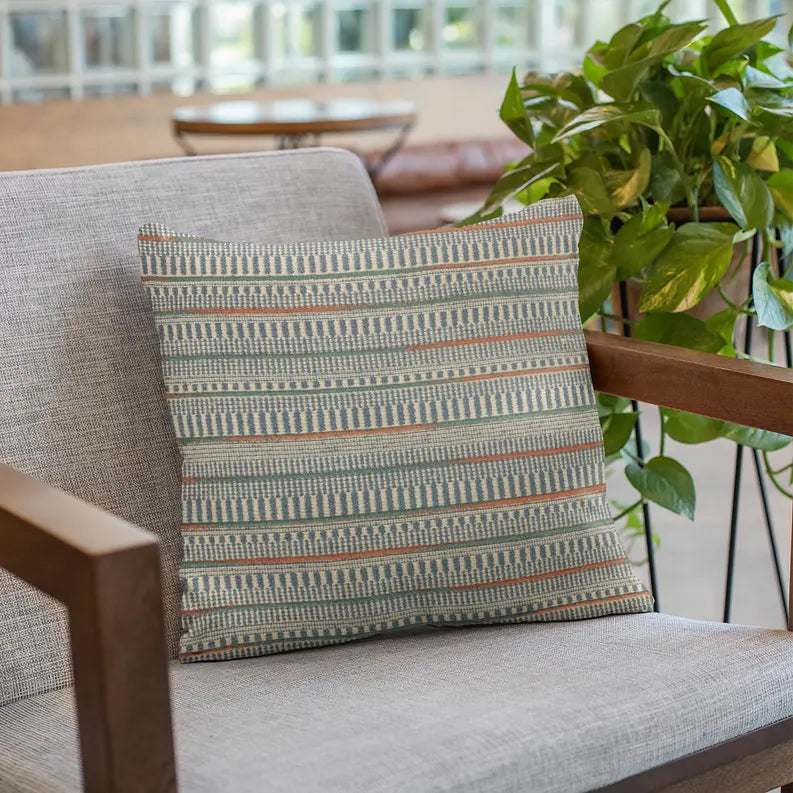 Plutus Blue Lane Stripe Luxury Throw Pillow Plutus Brands