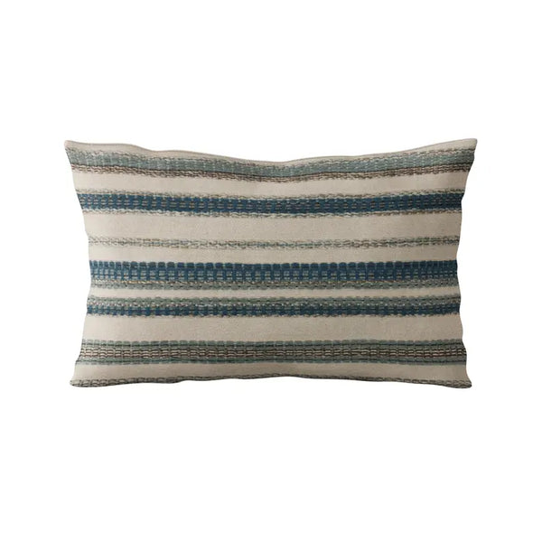 Plutus Blue Lanes Stripe Luxury Throw Pillow Plutus Brands