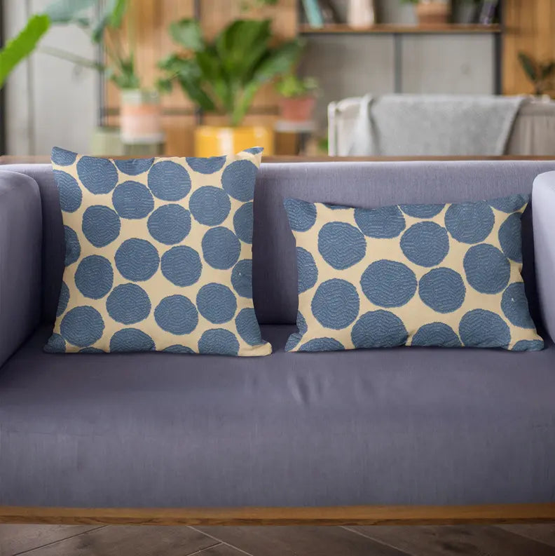 Plutus Blue Spotty Dot Luxury Throw Pillow Plutus Brands