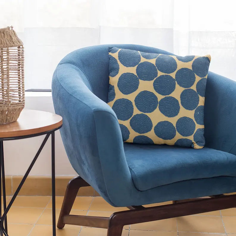 Plutus Blue Spotty Dot Luxury Throw Pillow Plutus Brands