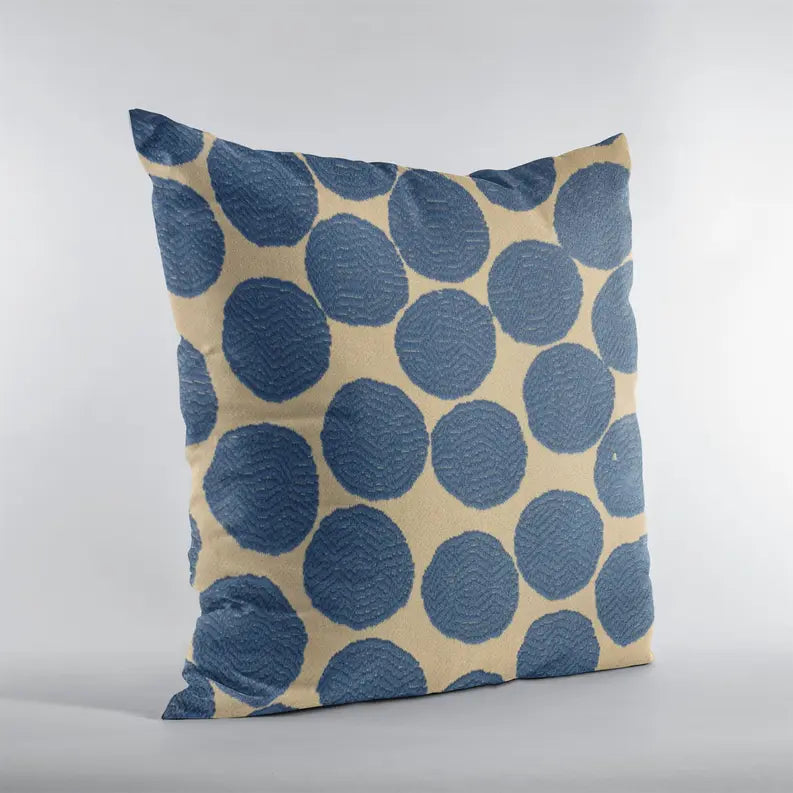 Plutus Blue Spotty Dot Luxury Throw Pillow Plutus Brands