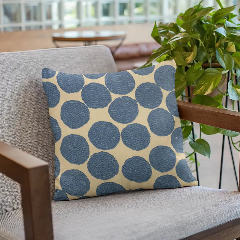 Plutus Blue Spotty Dot Luxury Throw Pillow Plutus Brands