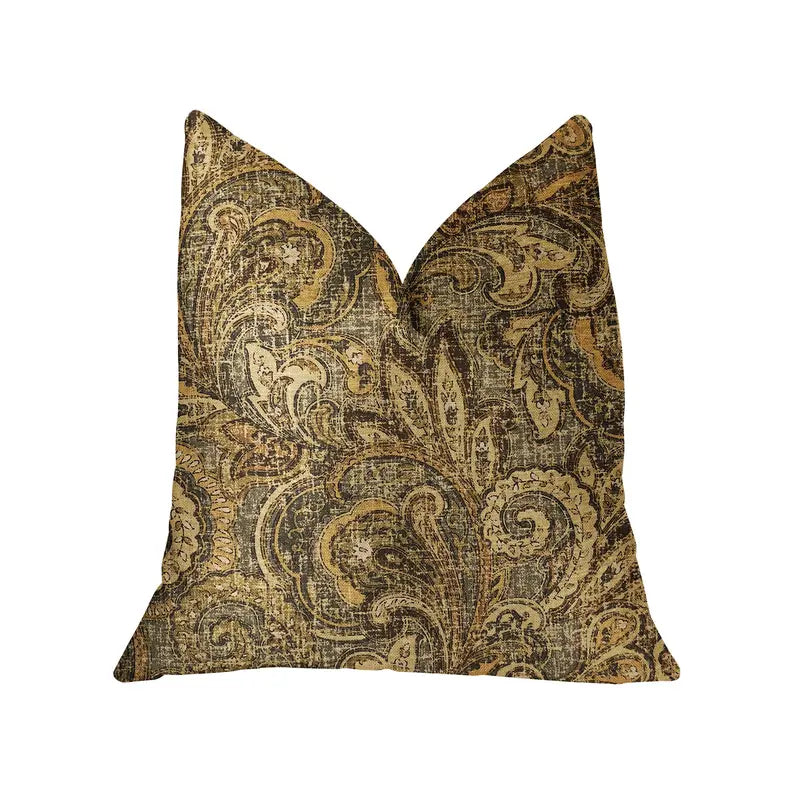 Plutus Cypress Field Brown Luxury Throw Pillow Plutus Brands