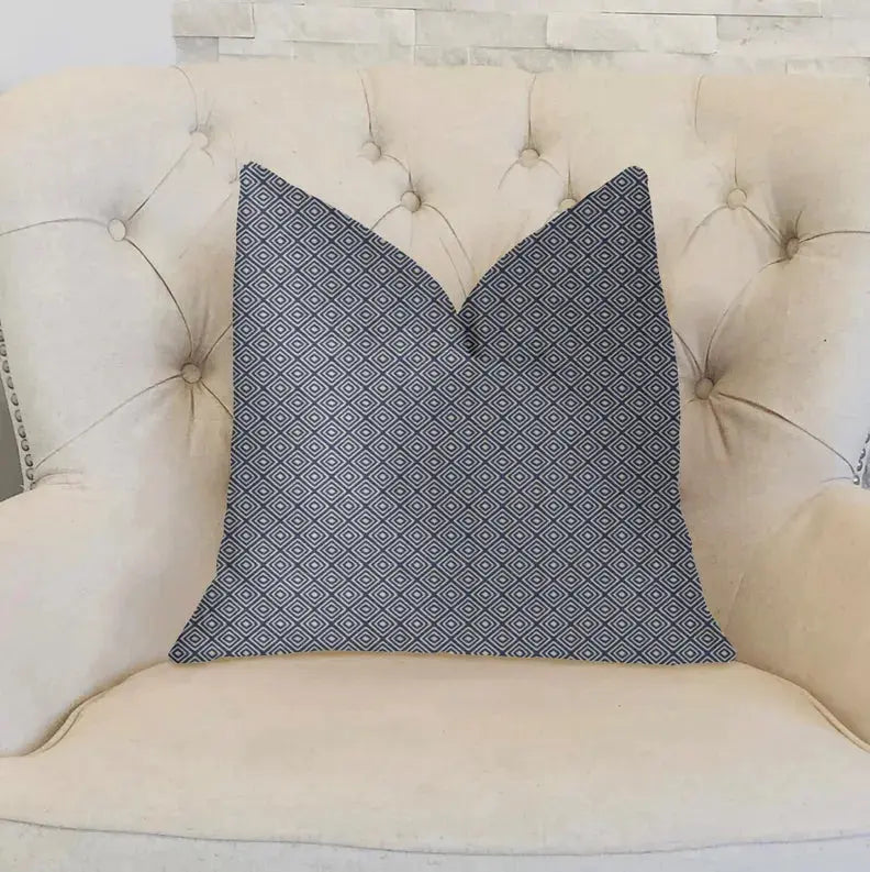 Plutus Daydream Blue and Beige Luxury Throw Pillow Plutus Brands