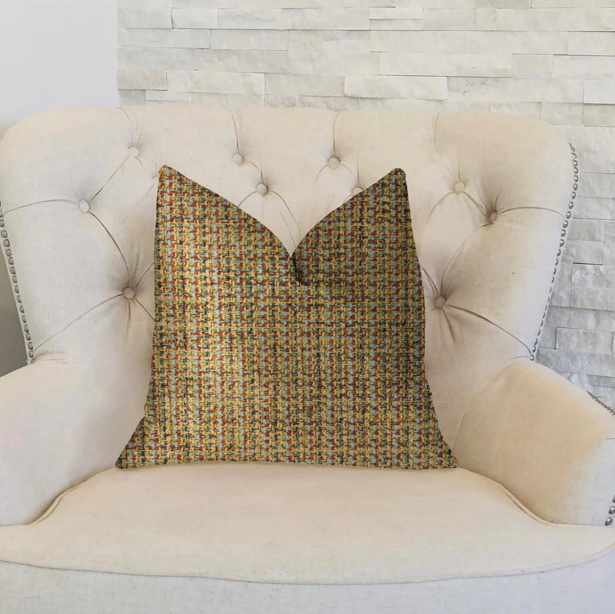 Plutus Desert Caravan Multicolor Luxury Throw Pillow Plutus Brands