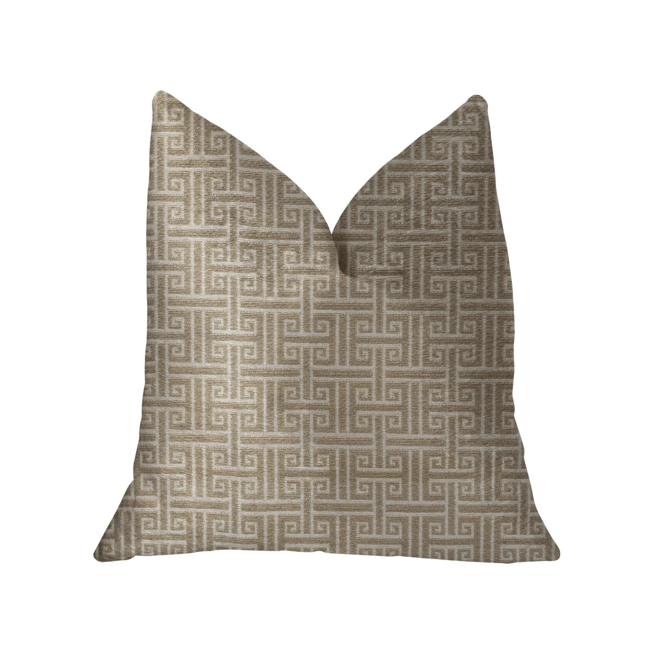 Plutus Emperor Gray and Beige Luxury Throw Pillow Plutus Brands