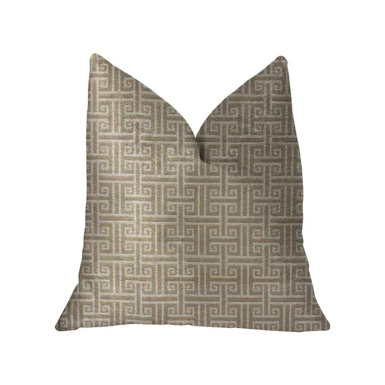 Plutus Emperor Gray and Beige Luxury Throw Pillow Plutus Brands