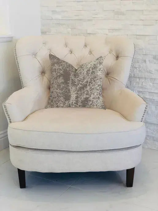 Plutus Garden Breeze Luxury Throw Pillow in Gray and Beige Colors Plutus Brands