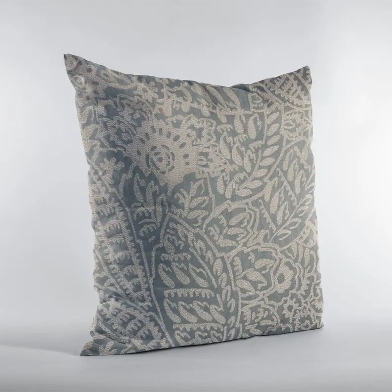 Plutus Gray Festive Jacquard Luxury Throw Pillow Plutus Brands