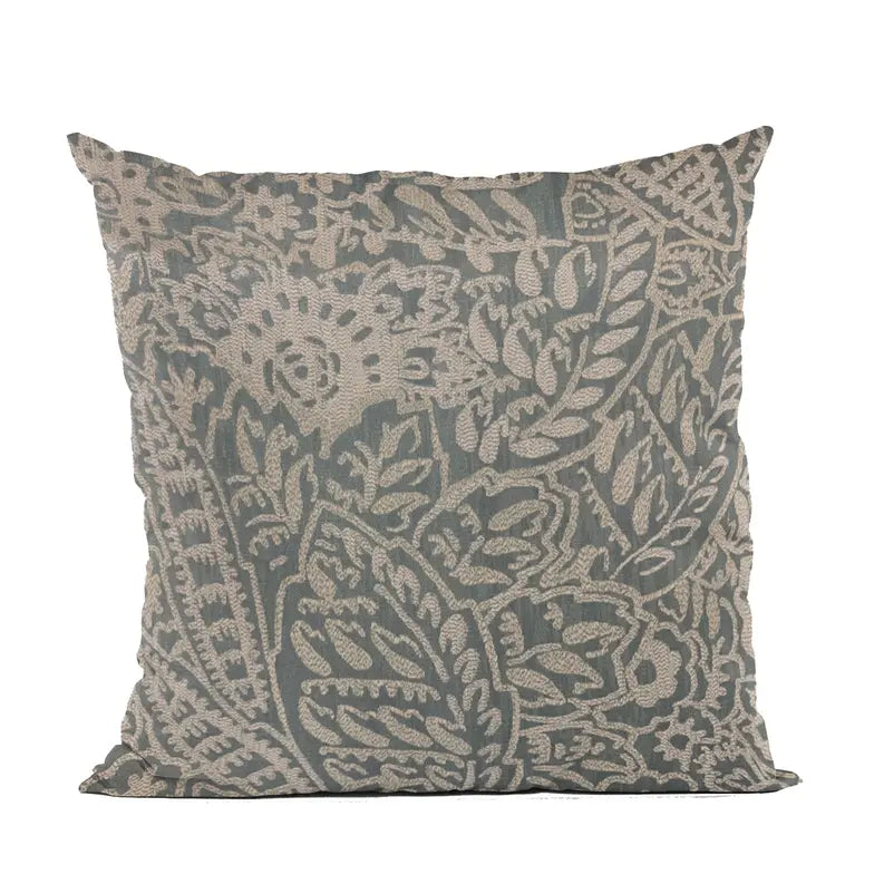 Plutus Gray Festive Jacquard Luxury Throw Pillow Plutus Brands