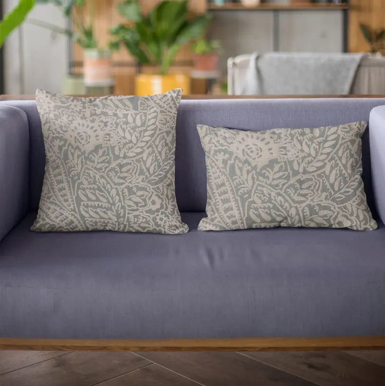 Plutus Gray Festive Jacquard Luxury Throw Pillow Plutus Brands