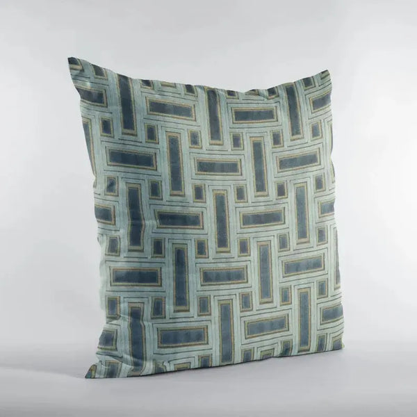 Plutus Hazy Stony Cut Velvet, Some Sparkle To It Luxury Throw Pillow Plutus Brands