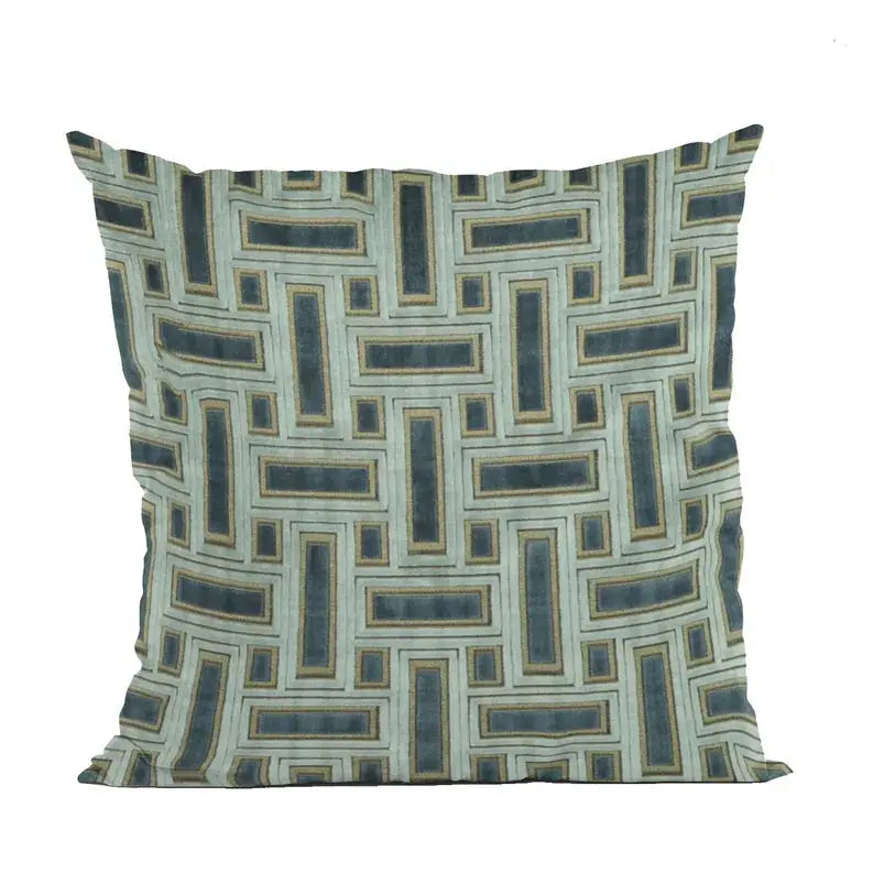 Plutus Hazy Stony Cut Velvet, Some Sparkle To It Luxury Throw Pillow Plutus Brands