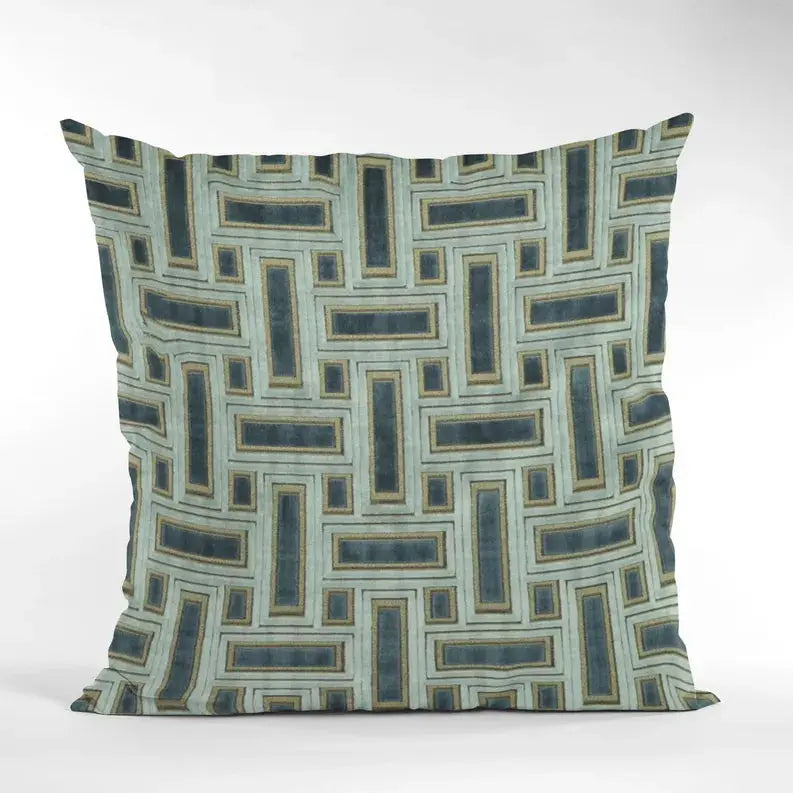 Plutus Hazy Stony Cut Velvet, Some Sparkle To It Luxury Throw Pillow Plutus Brands