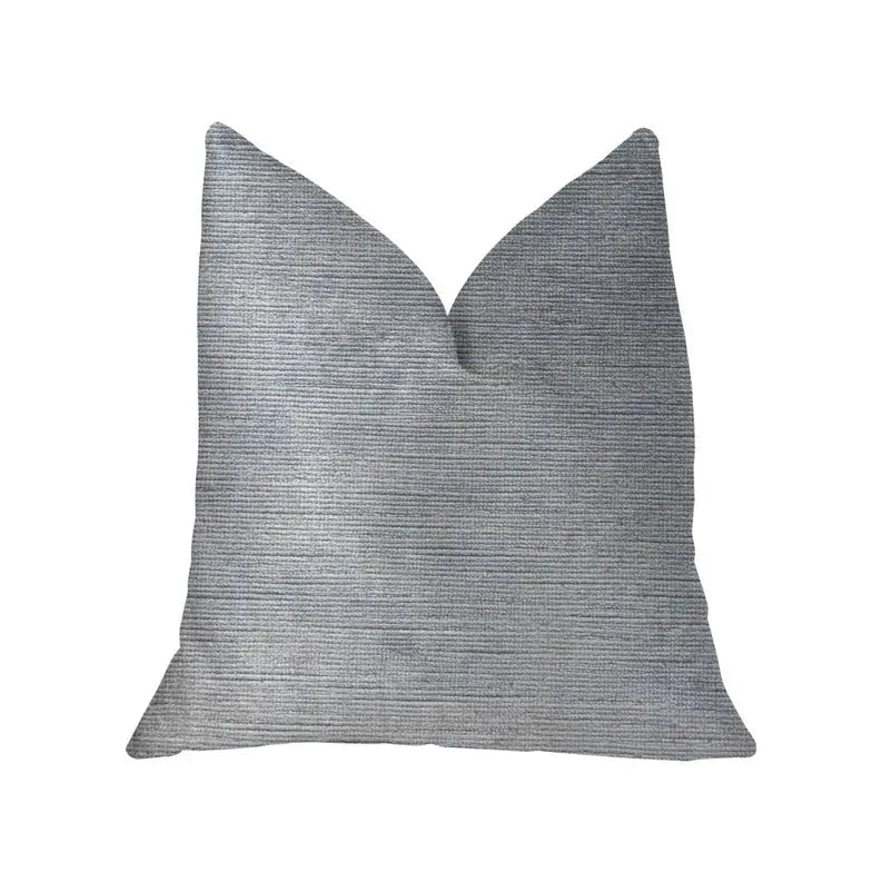 Plutus Icy Sky Blue and Silver Luxury Throw Pillow Plutus Brands