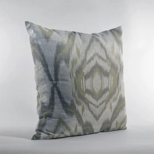 Plutus Ikat Dream Gray, Citrine Handmade Luxury Pillow Plutus Brands