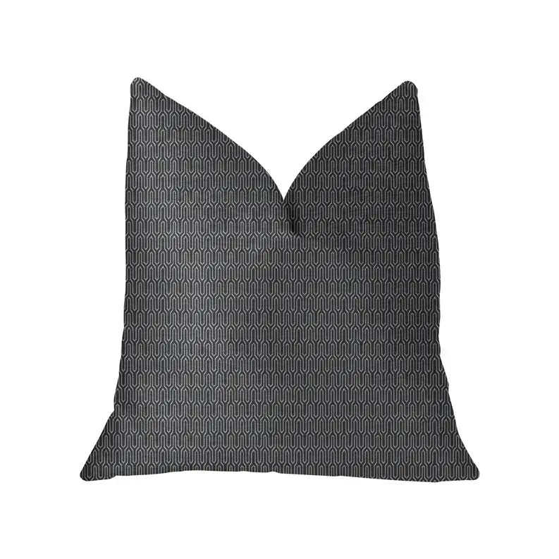 Plutus Milan Flare Black and Beige Luxury Throw Pillow Plutus Brands