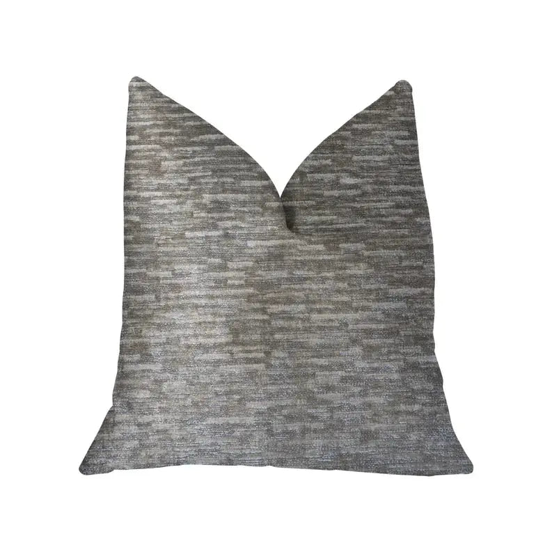 Textured gray decorative pillow in a modern style, made of soft fabric, perfect for any contemporary decor.